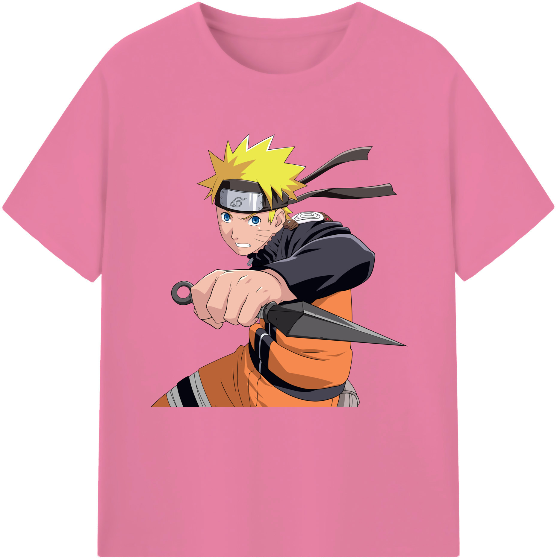 （画像用） NARUTO -ナルト- うずまき ナルト Uzumaki Naruto 綿100％半袖Tシャツ（フロントプリント）